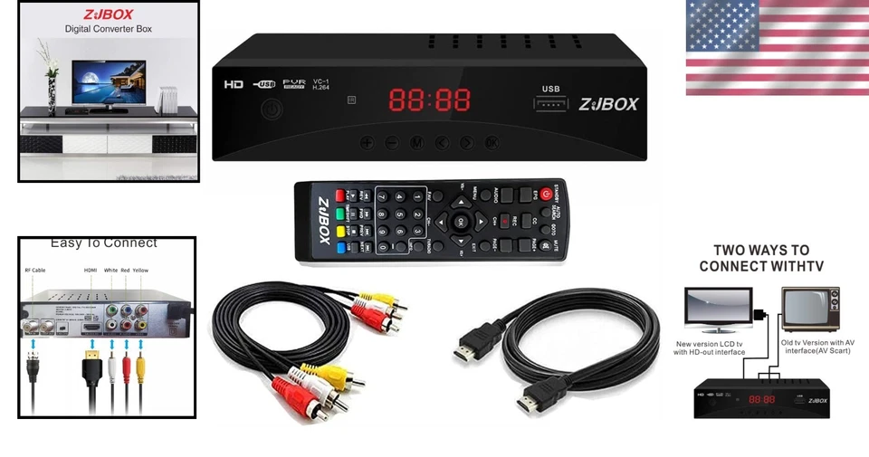Digital TV Converter Box - ATSC Tuner, 1080P HDMI Output - Image 2 of 4