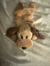 Ty Beanie Babies Bones The Dog With Tag Protector