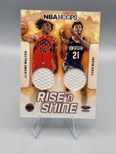 2024-25 Panini NBA Hoops RC Rise n Shine Relic Ja’Kobe Walter Yves Missi RSD-JYW