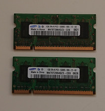 2GB (2@1Gb) Samsung DDR2 SODIMM Match Pair 2Rx16 PC2-5300S-555-12-A3 667 MHz -14