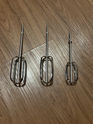 several stainless steel hand mixer beaters