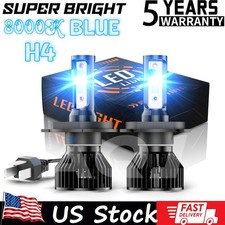 LED Headlight Kit H4 9003 8000K Ice blue Hi/Low Bulbs for Honda CR-V 1998-2014