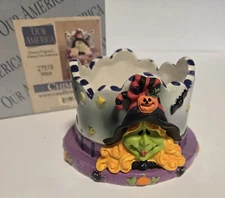 Halloween Our America Candle topper Witch 27519 Vintage Chimneys