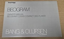 Bang & Olufsen Beogram CD5500 CD Player Owners Manual - Original
