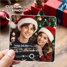 Personalized Music Fridge Magnet – Custom Song & Photo Magnet | Romantic Couple