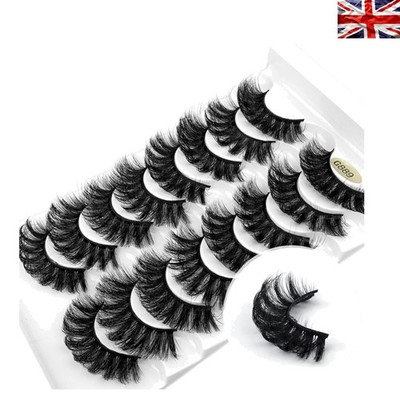 Flauschige 3D Faux Nerz Wimpern - 8 Paar, bequem & wasserdicht für alle Gelegenheiten