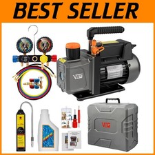 Professional AC Vacuum Pump Set, Leak Detector Included