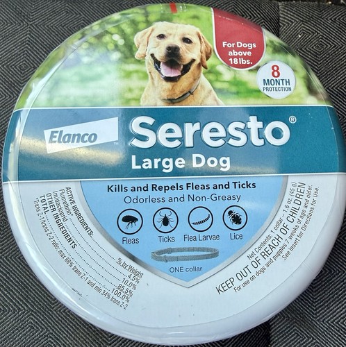 Seresto Flea and Tick Collar for Large Dogs Above 18 Lbs. 8 months ...