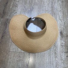NWOT Unbranded Sun Straw Hat Wide Brim Outdoor Hat Adjustable Vacation Bohemian