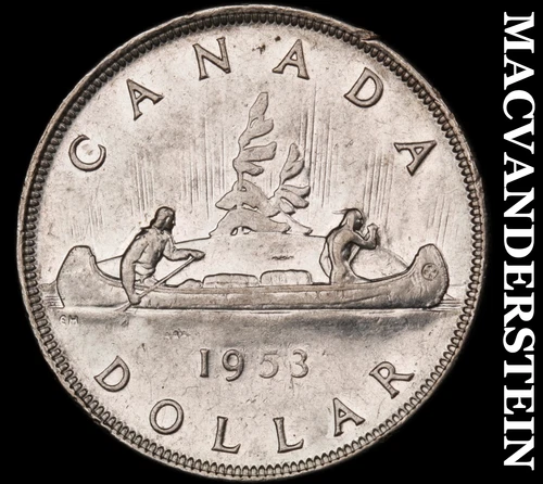 1953 Canada Silver One Dollar- Scarce High Grade Luster No Reserve #i7492