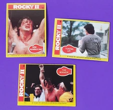 1979 TOPPS ROCKY 2  TRADING CARDS CARDS LOT OF 3