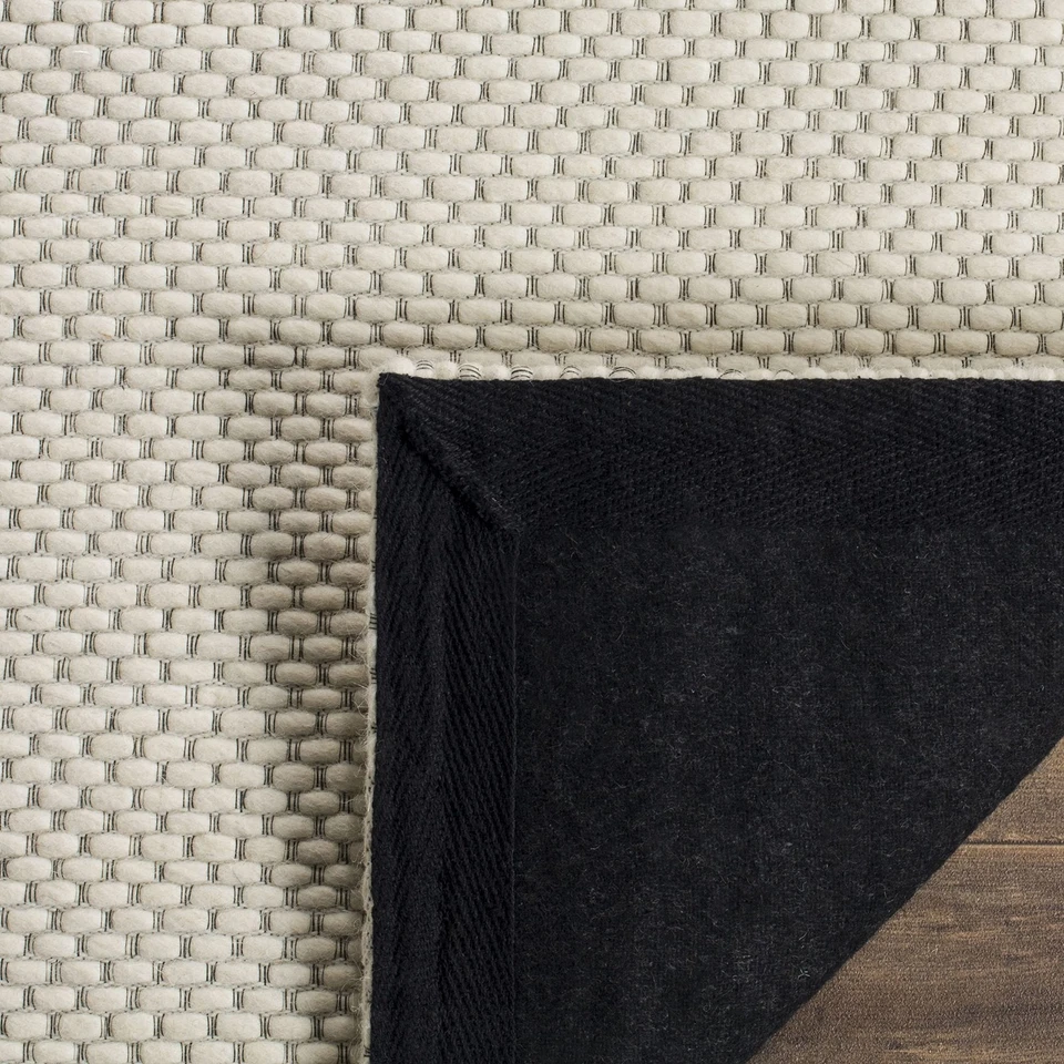 Natura Collection Area Rug - 6' Square, Ivory, Handmade Solid Wool, Ideal for... - Image 4 of 4