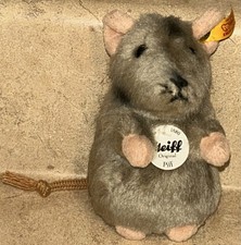 Steiff Piff Maus Mouse Button Tag Mini Plush 4  Yellow Tag Preowened