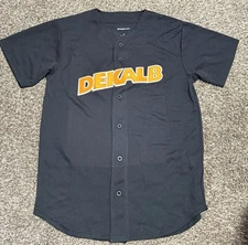 Men’s #1 Dekalb Seed Baseball Jersey Sz. Medium Stitched Black Sport Tek