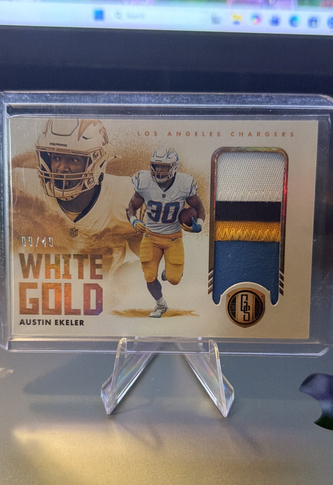 2021 Panini Gold Standard - White Gold Austin Ekeler #WG-AE Prime /49 (MEM)