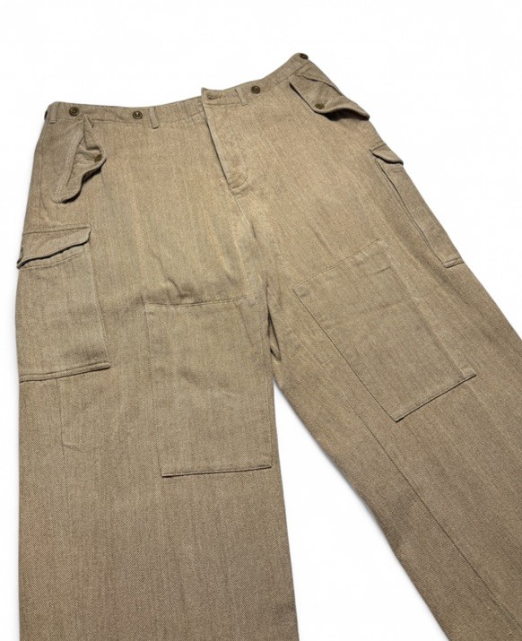Vintage Polo Ralph Lauren Cargo Pants Military Mens 38x32 Fits 38/32 Button Fy