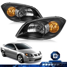 For 2005-2010 Chevy Cobalt 2007-2009 Pontiac G5 Pair Black Headlight Assembly For 2005-2010 Chevy Cobalt 2007-2009 Pontiac G5 Pair Black Headlight Assembly