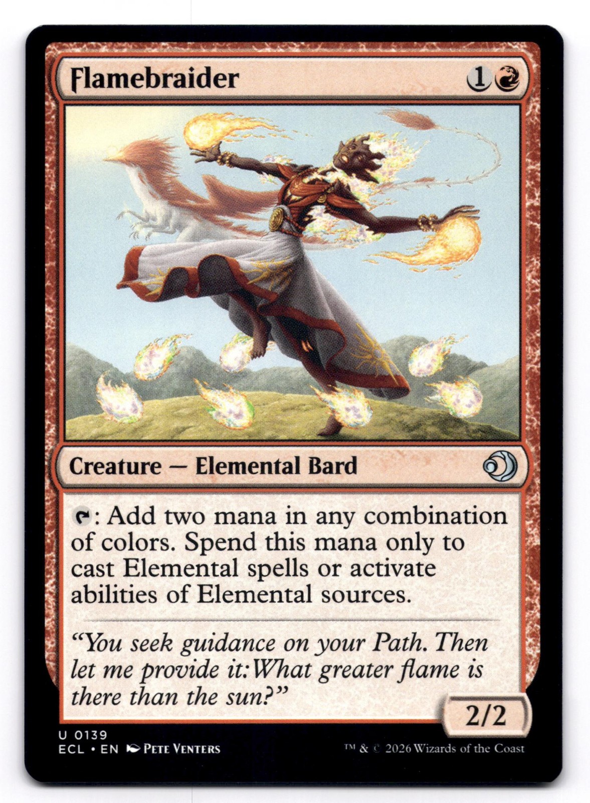 Flamebraider NM Lorwyn Eclipsed 139 MTG Regular Uncommon