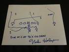 Green Bay Packers MIKE HOLMGREN Signed 8x10 BRETT FAVRE Play Sketch AUTOGRAPH