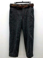 USA Vintage Woolrich Malone Wool Hunting Pants Mens 34 Gray Plaid Warm
