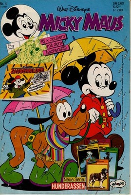 Micky Maus Heft Nr. 4 1991 Walt Disney Egmont Ehapa Verlag GmbH Vintage Retro
