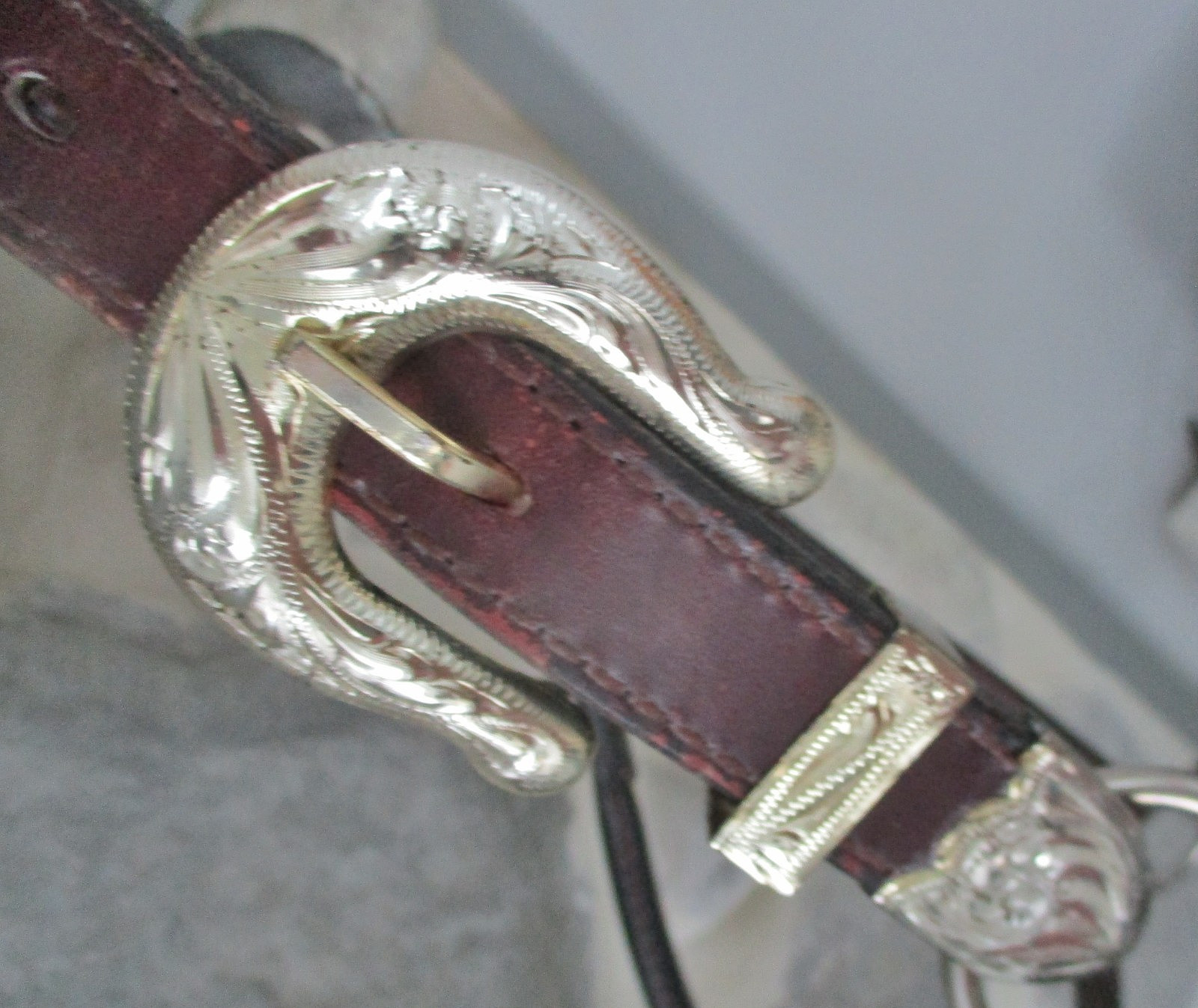 SCHNIEDERS S/S TACK  Dark Oil Silver TRISTAN MEXICO Accent Trim SHOW halter-NICE