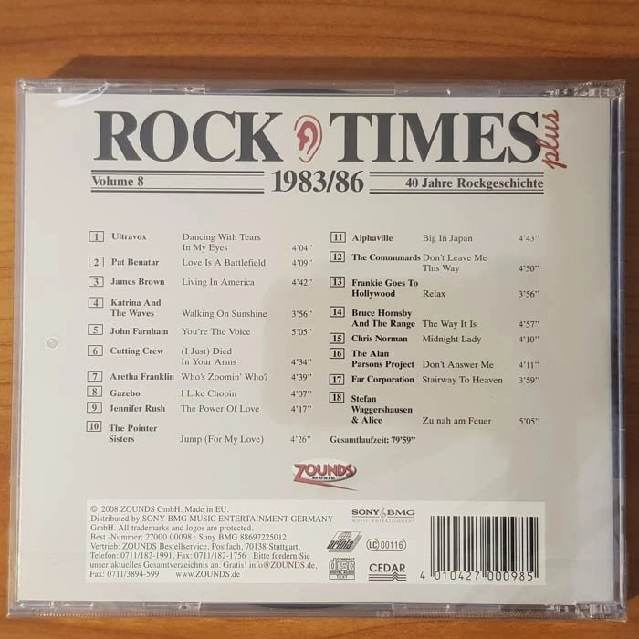 NEUE CD - AUDIO - VARIOUS - Rock Times Plus Vol. 8 1983/86 - Bild 2 von 2