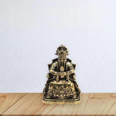 Gott des Reichtums Figur Cai Shen Statue Messing Glück Skulptur Desktop