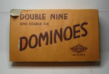 VINTAGE HALSAM DOUBLE NINE AND DOUBLE SIX DOMINOES Set No. 920-W