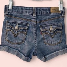 Girl  s Levi  s Shorty Short Denim Jean Shorts 6X Reg Blue