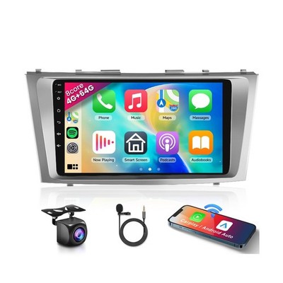Podofo 8 Core 4+64G Android Car Radio Stereo for Toyota Camry 2006-2011 with ...