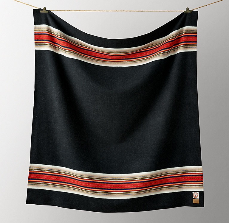 Pendleton Acadia National Park Throw Blanket Sage Black Multicolor w/ Carrier