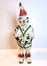 Antique Cast Iron A. C. Williams Penny Coin Bank Circa 1900’s Circus Clown Orig.