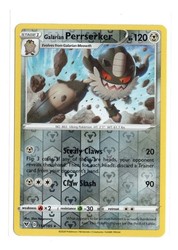 Galarian Perrserker 113/185 Vivid Voltage Reverse Holo Rare