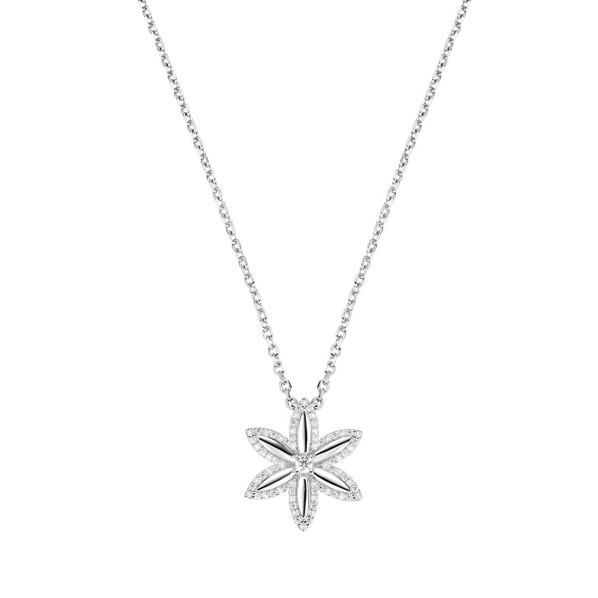 Collana Amen Ciondolo Fiore della Vita in Argento 925 e Zirconi CLFLLIBBZ2