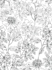 Jiffdiff Wallpaper Blooming Huge Peony Floral Sticker Peel and Stick Wall Panel