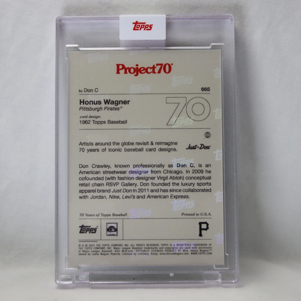 Honus Wagner 665 2021 Topps Project 70 by Don C (1962) - PR: 1,943 (w/Box) - Image 2 of 2