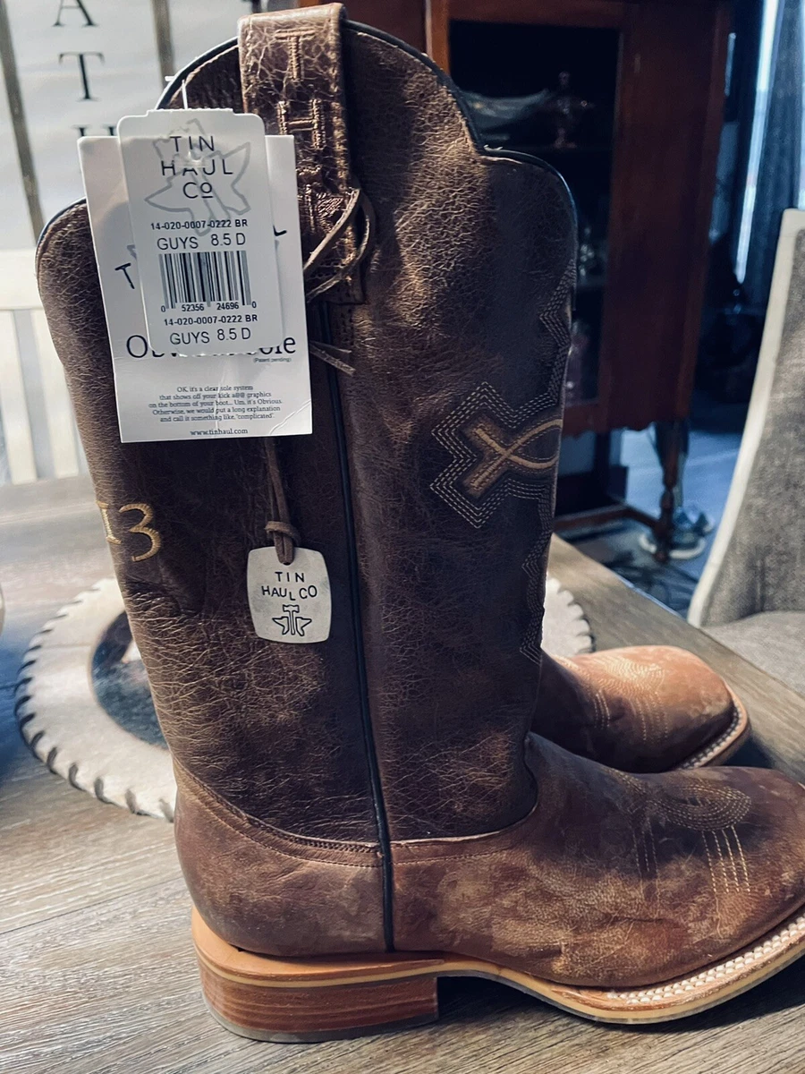 New with Tags Tin Haul cowboy boots for mem 8.5D
