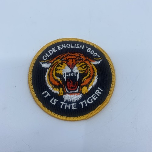 Vintage OLDE ENGLISH 800 IT IS THE Tiger! Iron On / Sew On Patch - Picture 1 of 2