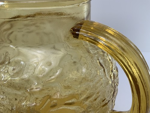 Vintage Glass Ball Water Pitcher 60’s Anchor Lido MCM Honey Gold Excellent - Picture 9 of 12