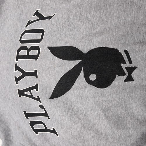 Playboy Women's Grey Full Zip Hoodie Spellout Jewel Embelished Graphic, Small/M - Picture 3 of 11