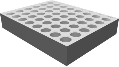 Vial Holder for 12mm GC/GPC Lab Vials - 48 Position Sample Organization