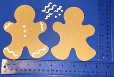 10 GINGERBREAD MAN 2 cardstock paper die cut embellishments CHRISTMAS