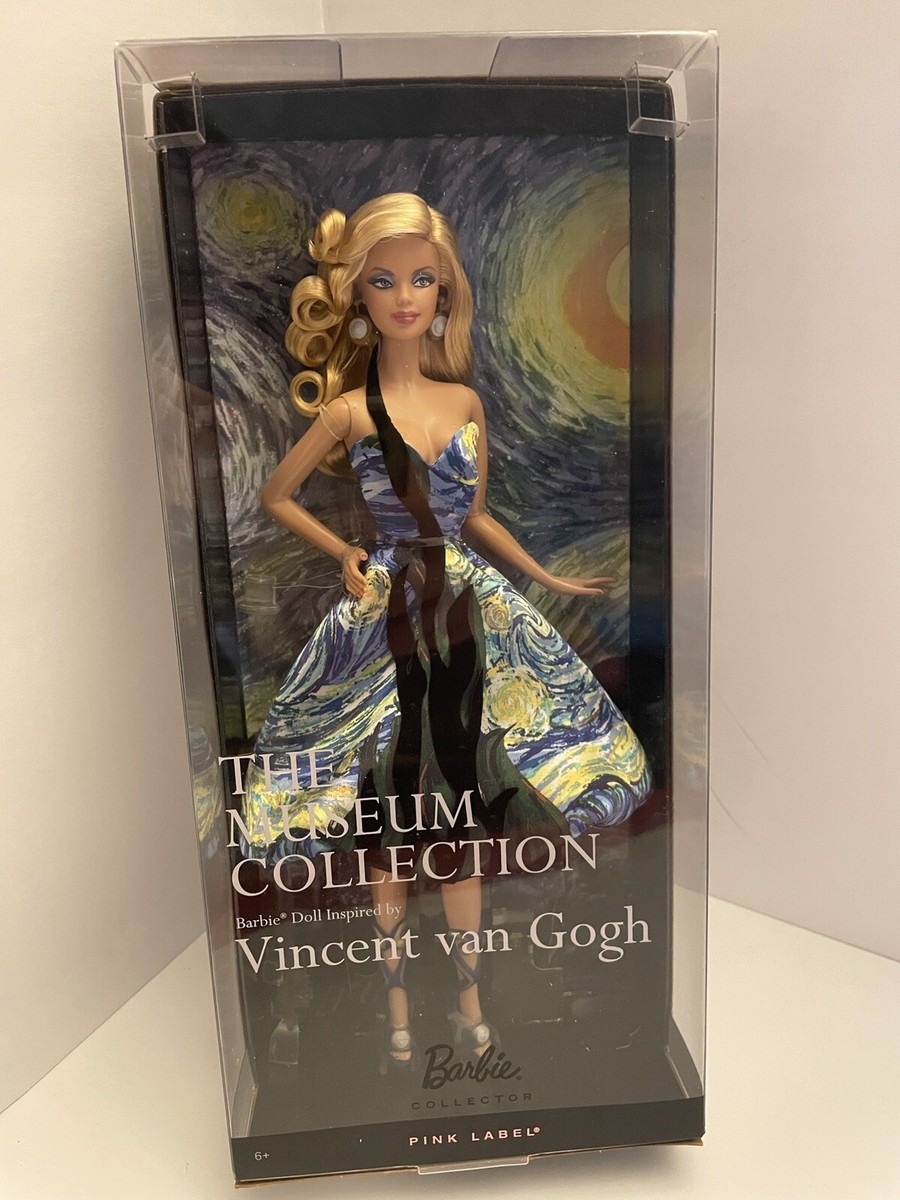 2010 Rare NIB The Museum Collection Barbie Doll Vincent van Gogh Pink Label