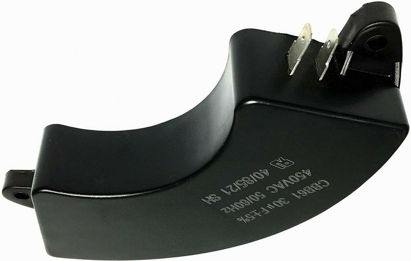 CBB61 28uF 450VAC Capacitor With Plug - For 5-7KW Generators, Half-Moon Shape, UL 3 thumbnail image