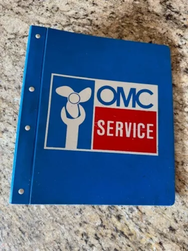 Vintage OMC Outboard Boat Motor Service Manual Parts Catalog Binder