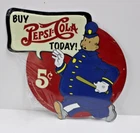 New Pepsi Cola Cops Pop Soda Diecut 14.5" Metal Tin Sign Vintage Bar Man Cave
