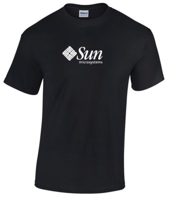 Sun Microsystems T-shirt Computer White Logo Geek Black White Tee Shirt S-5XL