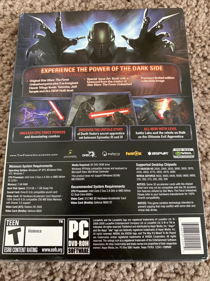 Star Wars The Force Unleashed: Ultimate Sith Edition - PC SEALED rare Collectors - Image 2 of 4