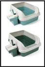 Cat Litter Tray Box  Plastic Cat Open Top with Scoop and Box Easy To Clean